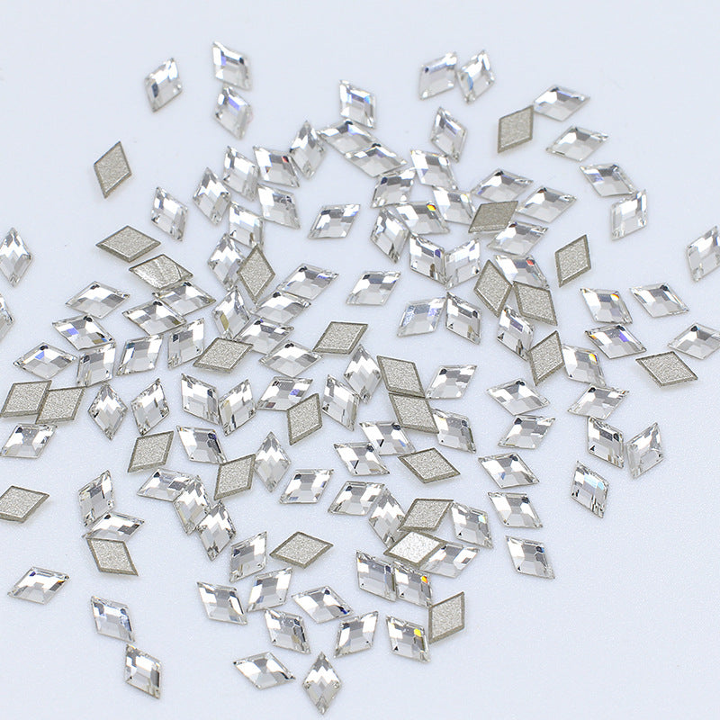 Flat Rhombus Crystal 5x3mm 10pcs