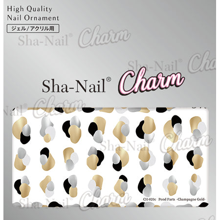 Sha-Nail Nail Stickers Pound parts Champagne gold
