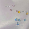 3D Crystal Clear Heart 5mm 5pcs