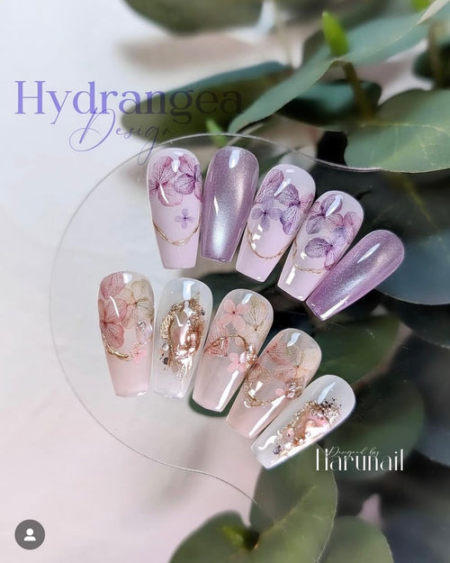 Tsumekira Nail Stickers NN-YMI-006 Ajisai Flower