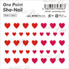 Sha-Nail Nail Stickers One Point Heart Red OPS-004