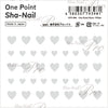 Sha-Nail Nail Stickers One Point Heart White OPS-006