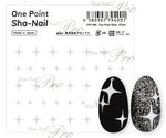 Sha-Nail Nail Stickers One Point Shine White OPS-008