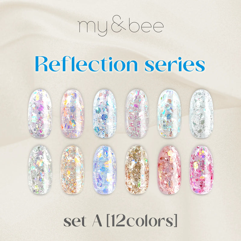 My&bee Reflection Series 12-Color Glitter Gel Collection
