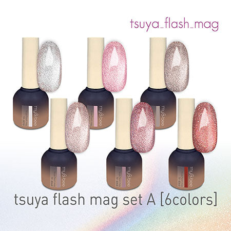 My&bee Tsuya Flash Magnet Gel TF-001G -006G Set A