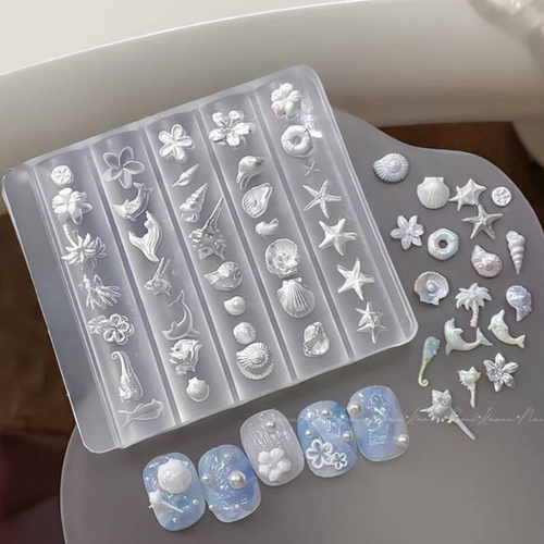 3D Ocean Theme Silicone Nail Mold