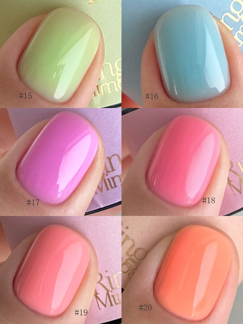 Ringo & Mimosa  Maru Milky Glass 20 Color Set + Free Nuance Halo Gel