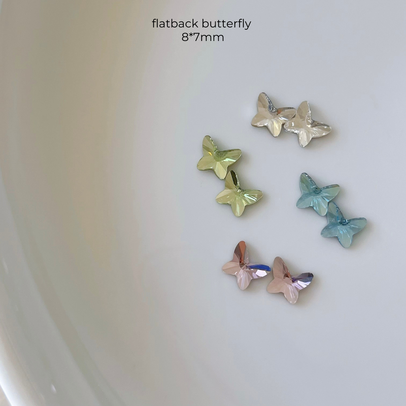 Flat Butterfly 8x7mm 3pcs