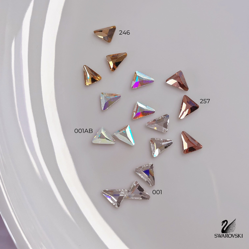 Swarovski Crystal #2739 001AB 7x6.5mm 3pcs
