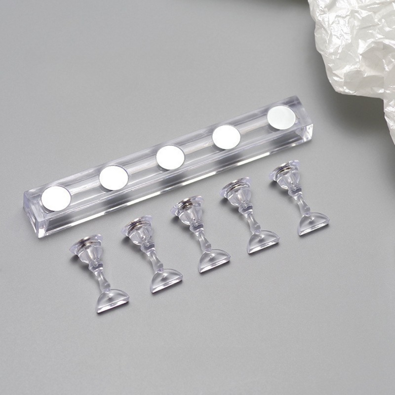 Plastic Nail Tip Stand Set 5pcs Clear
