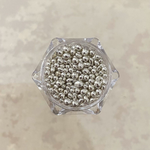 3D Silver Pebble Beads