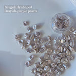 Irregularly Shaped Grayish-Purple Pearls 8pcs