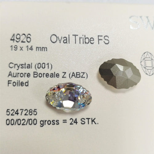 Swarovski Crystal #4926 001AB 14x10mm 1pc