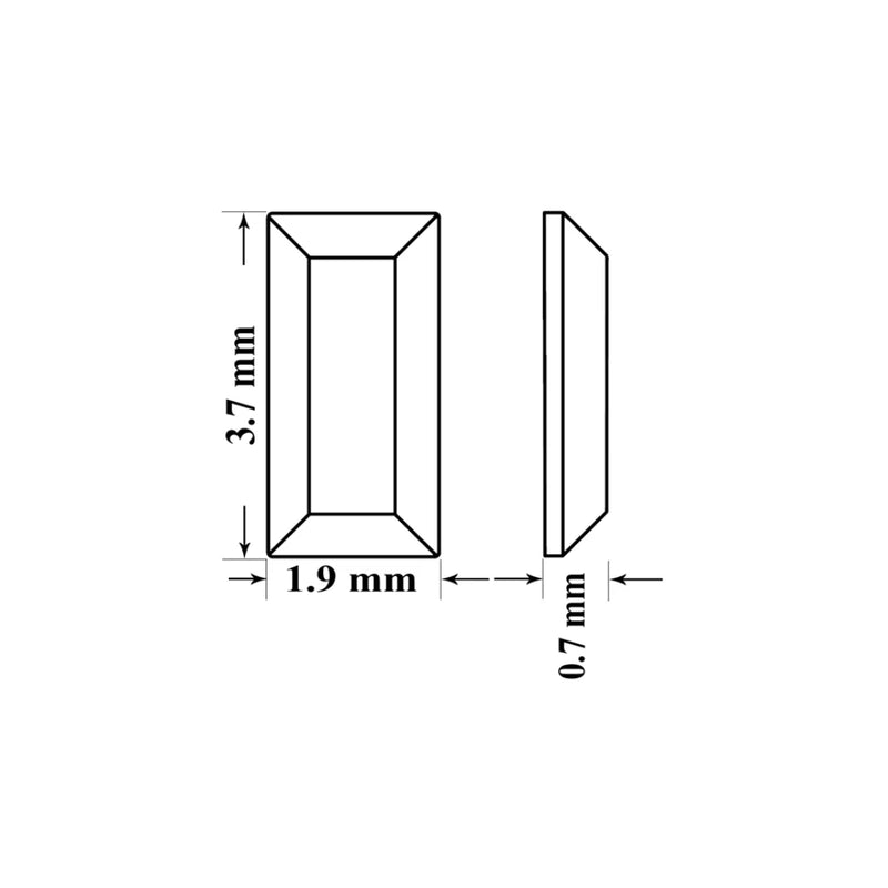 Swarovski Crystal #2510 001 3.7x1.9mm 8pcs