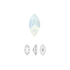 Swarovski Crystal #4228 234 White Opal 4x2mm 5pcs