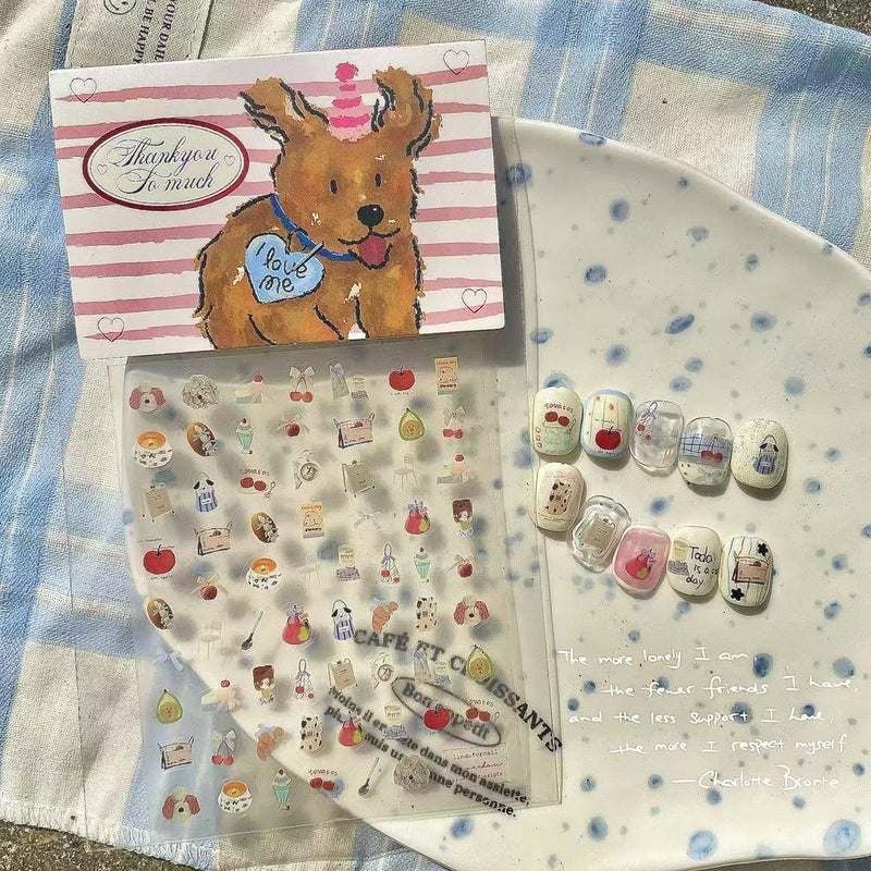 Café Cuties Nail Sticker
