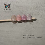 Icegel Flash On/Off Gel Rose Sparkle 1499-1502 Set [Bottle 9ml]