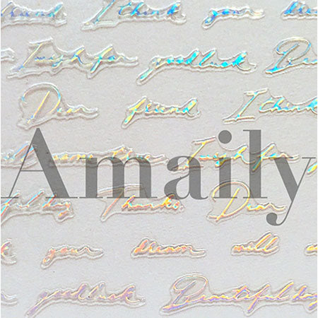 Amaily Nail Stickers No. 8-15 Letter (OS)