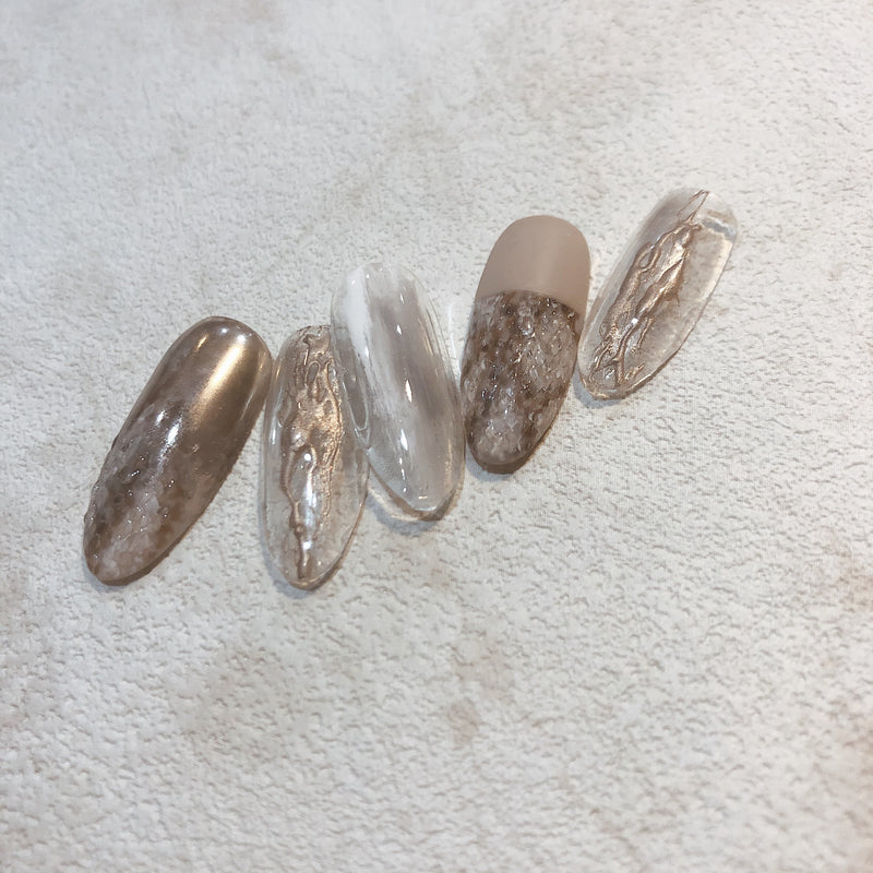Novel Dazzle Mirror Purplish Champagne