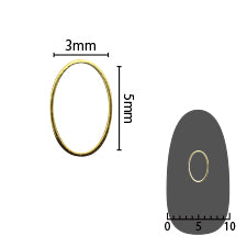Shareydva  Soft Oval Frame Gold 3.5 x 5.5mm