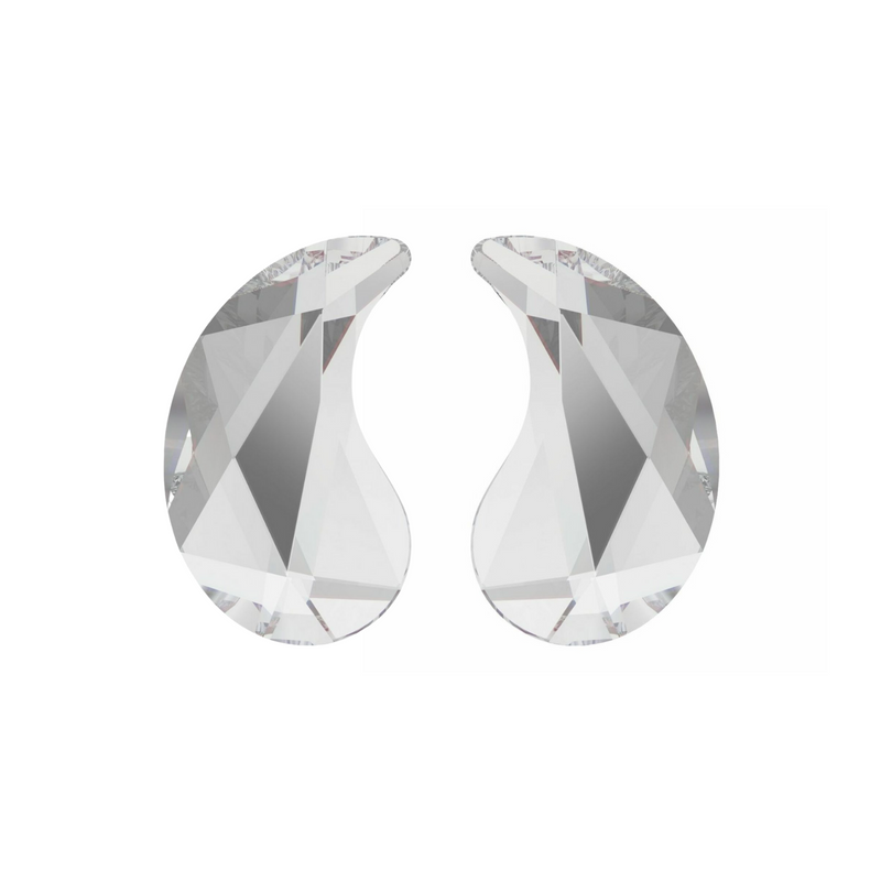 Swarovski Crystal #2364/#2365 Paisley (X+Y) Crystal Clear 2pcs ea.
