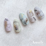 Amaily Nail Stickers No. 3-36 Vintage Photo